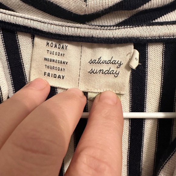 Anthropologie Saturday Sunday Nautical Vertical Stripe Dress Size small Resort - Picture 3 of 5
